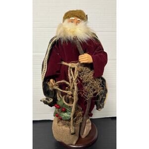 Vintage 1990s Classic Collectables Rustic 16" Santa Claus Figurine